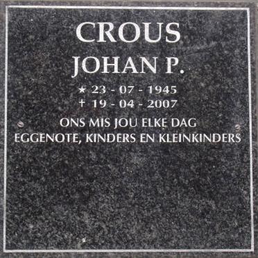 CROUS Johan P. 1945-2007