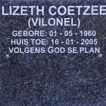 COETZEE Lizeth nee VILONEL 1960-2005