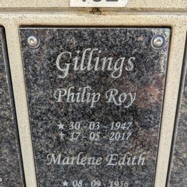 GILLINGS Philip Roy 1947-2017 &amp; Marlene Edith 1956-2017
