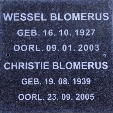 BLOMERUS Wessel 1927-2003 :: BLOMERUS Christie 1939-2005
