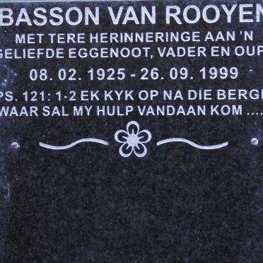 ROOYEN Basson, van 1925-1999