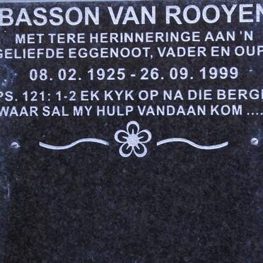 ROOYEN Basson, van 1925-1999