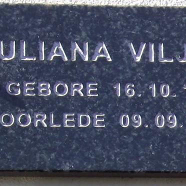 VILJOEN Juliana 1927-1990