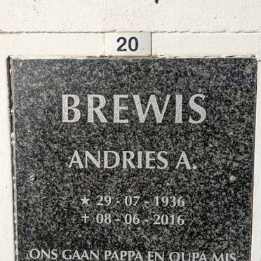 BREWIS Andries A. 1936-2016