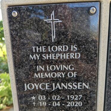JANSSEN Joyce 1927-2020