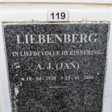 LIEBENBERG A.J. 1929-2016