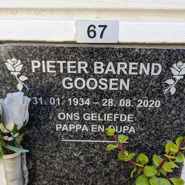 GOOSEN Pieter Barend 1934-2020