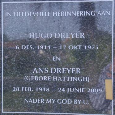 DREYER Hugo 1914-1975 &amp; Ans HATTINGH 1918-2009