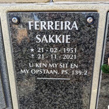 FERREIRA Sakkie 1951-2021