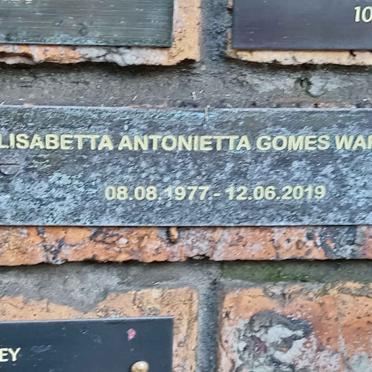 COX Elisabetta Antonietta Gomes, WARD 1977-2019