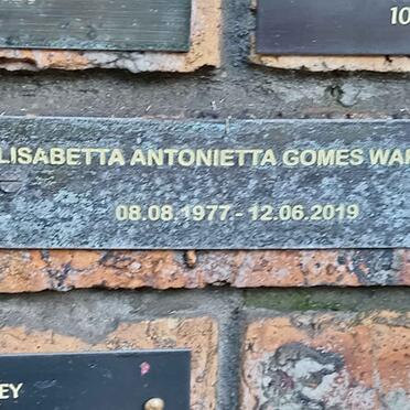 COX Elisabetta Antonietta Gomes, WARD 1977-2019