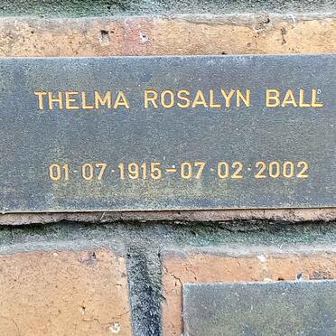 BALL Thelma Rosalyn 1915-2002