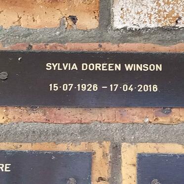 WINSON Sylvia Doreen 1926-2016