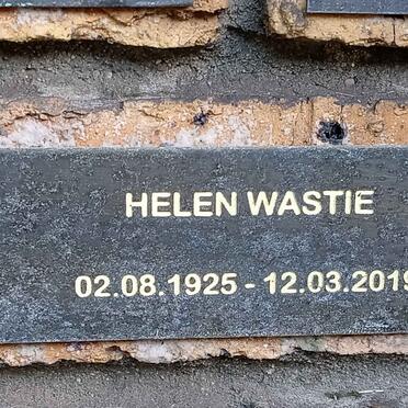 WASTIE Helen 1925-2019