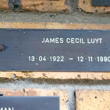 LUYT James Cecil 1922-1990