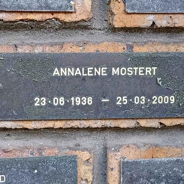 MOSTERT Annalene 1936-2009