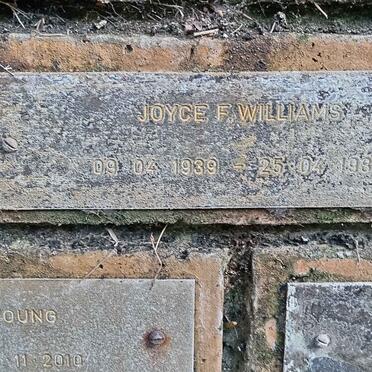 WILLIAMS Joyce F. 1939-1986