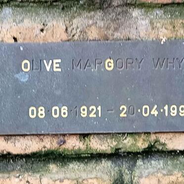 WHYTE Olive Margory 1921-1999