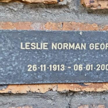 GEORGE Leslie Norman 1913-2006
