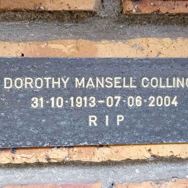 COLLINGS Dorothy Mansell 1913-2004