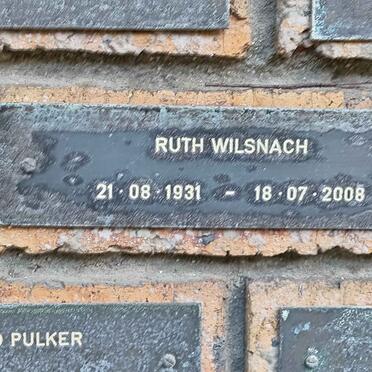 WILSNACH Ruth 1931-2008