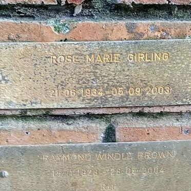 GIRLING Rose Marie 1934-2003