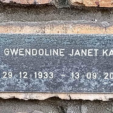 KAPP Gwendoline Janet 1933-2009