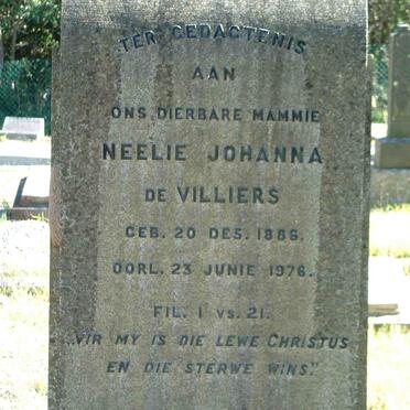 VILLIERS Neelie Johanna, de 1886-1976