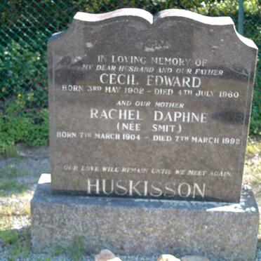 HUSKISSON Cecil Edward 1902-1960 &amp; Rachel Daphne SMIT 1904-1992