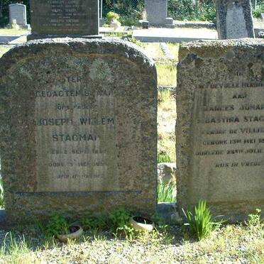 STAGMAN Joseph Willem 1882-1955 &amp; Frances Johanna Sebastina DE VILLIERS 1877-1922