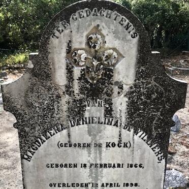 VILLIERS Magdalena Danielina, de nee DE KOCK 1866-1898
