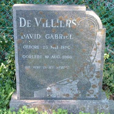 VILLIERS David Gabriel, de 1896-1966