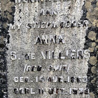VILLIERS Anna S., de nee SMIT 1863-1939