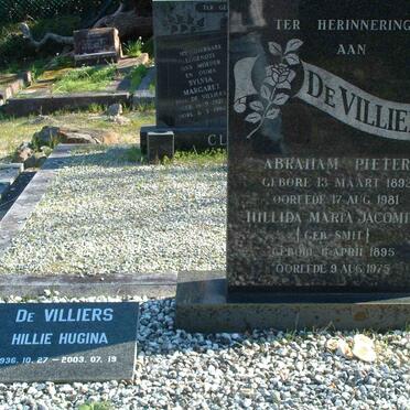 VILLIERS Abraham Pieter, de 1892-1981 &amp; Hillida Maria Jacomina SMIT 1895-1975 :: DE VILLIERS Hillie Hugina 1927-2003