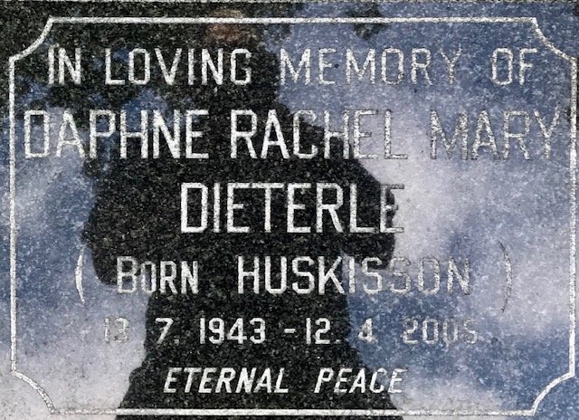 DIETERLE Daphne Rachel Mary nee HUSKISSON 1943-200?