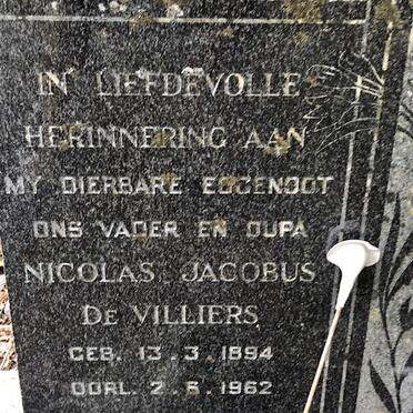 VILLIERS Nicolas Jacobus, de 1894-1962