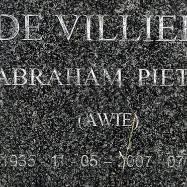 VILLIERS Abraham Pieter, de 1935-2007