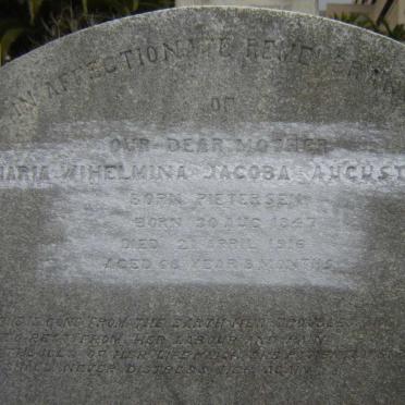 AUGUSTYN Maria Wihelmina Jacoba nee PIETERSEN 1847-1916