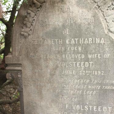 VOLSTEEDT Elizabeth Catharina nee FOCK -1892