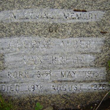 BREDA George Albert, van 1915-1976