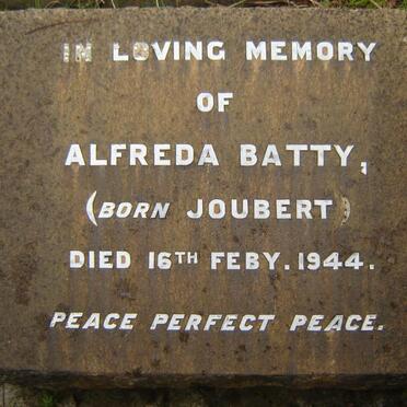 BATTY Alfreda nee JOUBERT -1944