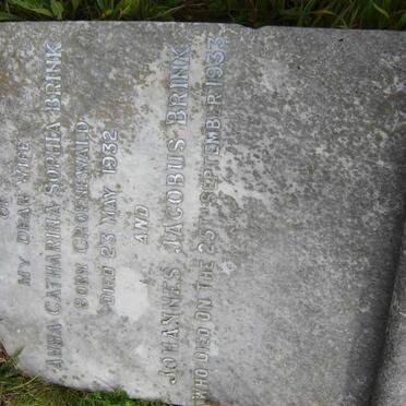 BRINK Johannes Jacobus -1933 &amp; Anna Catharina Sophia  GROENEWALD -1932