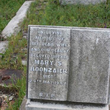 BOONZAIER Mary S. -1949