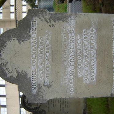 BEHR Michiel Coenraad 1837-1887 &amp; Johanna Francina TOERIEN 1833-1904 :: BEHR Coenraad Michiel 1861-1929