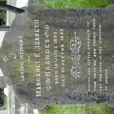BRANDES Margaret Elizabeth 1895-1895