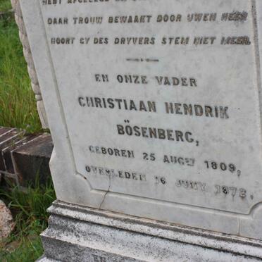 BOSENBERG Christiaan Hendrik 1809-1872