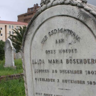 BOSENBERG Christiaan Hendrik 1809-1872 &amp; Alida Maria 1807-1892 :: LAWTON Alida Maria nee BOSENBERG -1914 