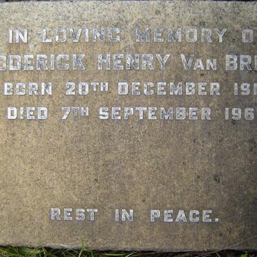 BREDA Roderick Henry, van 1910-1968