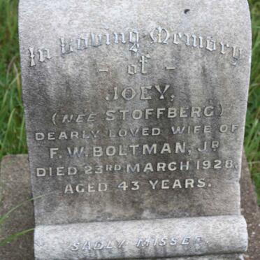 BOLTMAN Joey nee STOFFBERG -1928