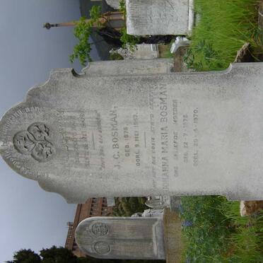 BOSMAN J.C.  1901-1909  :: BOSMAN J.C. 1876-1957 &amp; Johanna Maria 1875-1970